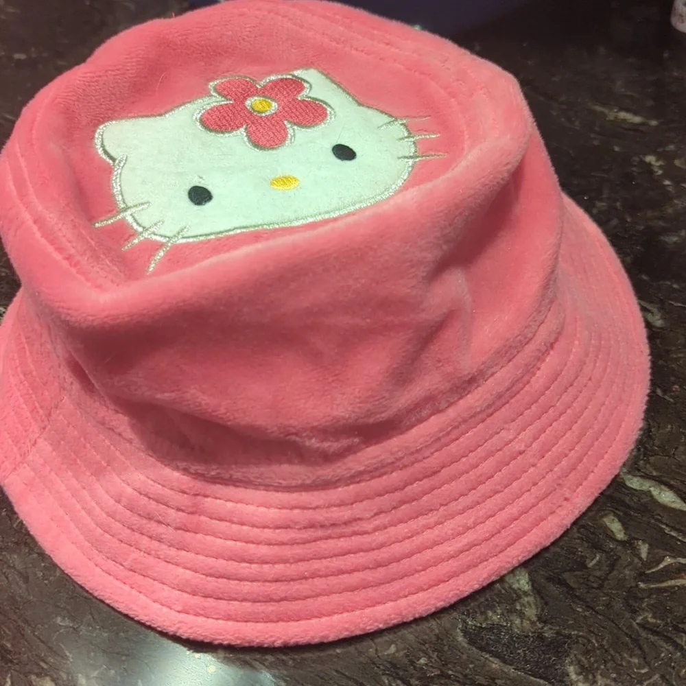 Y2K Sanrio Hello Kitty Bucket Hat Pink Kitty Lover Party Dress up Statement